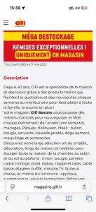 promo fermeture magasin GiFi Bezons