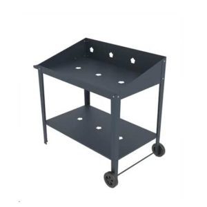 jardinière mobile avec étagère idéale pour terrasse et barbecue