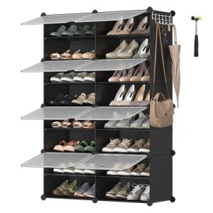 étagère à chaussures modulable SONGMICS avec 8 compartiments pour un rangement optimal