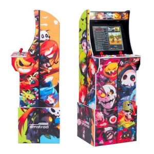 Borne Arcade AMS-Retrogaming Monsters cabinet with 19 inch screen, 2 players, wooden frame and retro illuminated controls