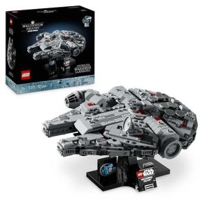 Set LEGO Star Wars Millennium Falcon 75375 à assembler et exposer en France, 921 pièces, support 25e anniversaire