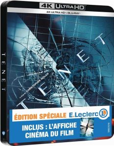 Tenet Blu-ray 4K UHD Steelbook édition limitée avec poster A2 - E.Leclerc
