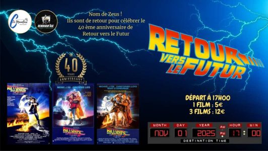 Trilogie Retour vers le Futur au Cinéma Le Mauclerc à Saint-Aubin-du-Cormier – 3 films en une seule soirée à 12€