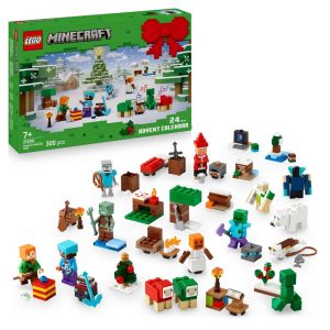 Calendrier de l'Avent LEGO Minecraft 2025 avec 24 surprises, minifigurines et décorations