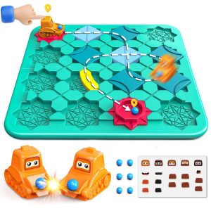 Puzzle éducatif STEM Road Builder Montessori pour enfants dès 4 ans, 118 défis, plaque de base, pièces chemin, jeton destination et manuel