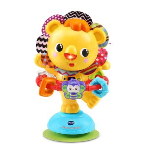 Jouet musical Hula-Hoop Lion à ventouse pour chaise haute - fixation anti-chute et musique en français