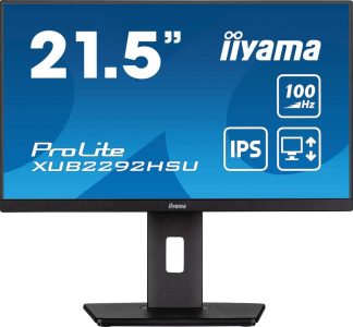 Écran PC iiyama ProLite 21,5 pouces IPS FHD 100 Hz avec hub USB et HDMI/DP