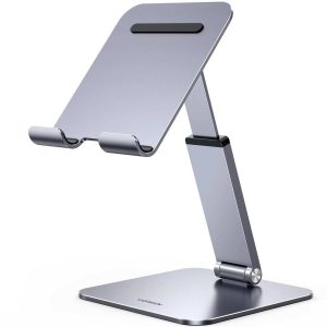 Support tablette bureau reglable en aluminium, compatible iPad Pro, iPhone et autres tablettes – 26,39€ sur Amazon