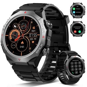 Montre connectée Atheewon avec plus de 110 modes sportifs, IP68, Bluetooth pour appels et notifications, compatible Android et iOS