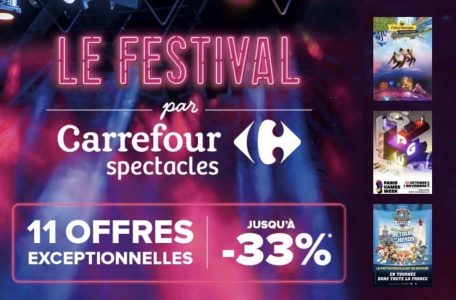 Promo Carrefour Spectacles -33% sur une sélection d'événements en France du 27 octobre au 10 novembre 2025