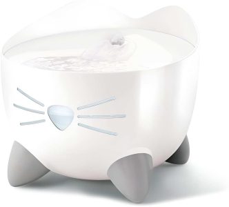 Fontaine Catit Pixi pour chat en acier inoxydable blanche 2,5 L