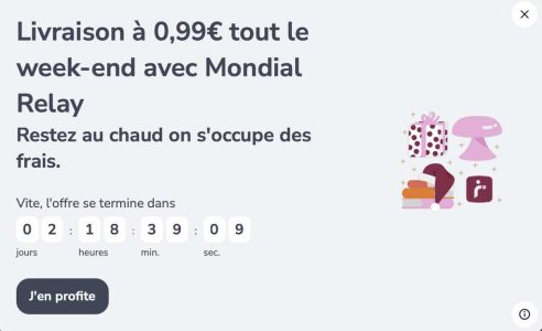 Livraison Mondial Relay à 0,99€ ce week-end en France - suivi en ligne et réseau de relais