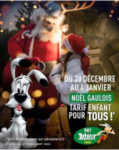 Billet non daté Parc Astérix Noël Gaulois - tarif enfant pour tous valable du 20/12/2025 au 04/01/2026
