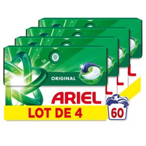 Ariel Pods Original Lessive en Capsules – offre exclusive groupée de 4 paquets de 60 lavages