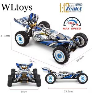 WLtoys 124017 voiture RC 1/12 4WD prête à rouler, moteur brushless, télécommande 2,4 GHz