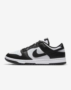 Nike Dunk Low Retro France – chaussure streetwear en blanc et noir, cuir premium
